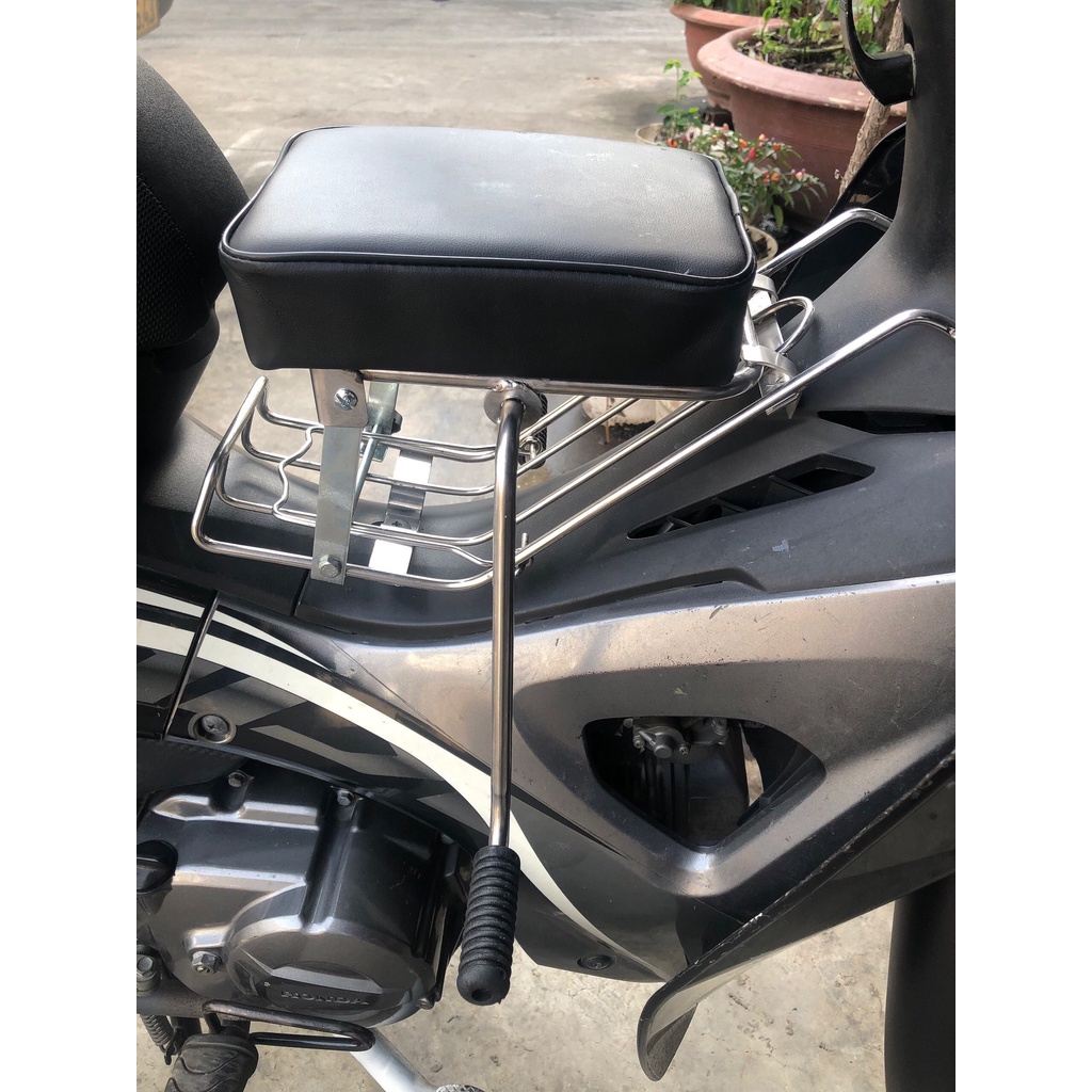 [ ĐÔN SỐ ] GHẾ ĐÔN SỐ INOX YÊN NỆM ĐEN AN TOÀN CHO BÉ