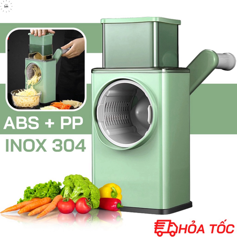 Máy bào rau củ đa năng kèm 6 lưỡi dao cắt - Thái lát bào cắt củ quả ...