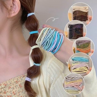 .Set Ống 100 Chun Buộc Tóc Trộn Nhiều Màu Vitage Cho Bạn Nữ.