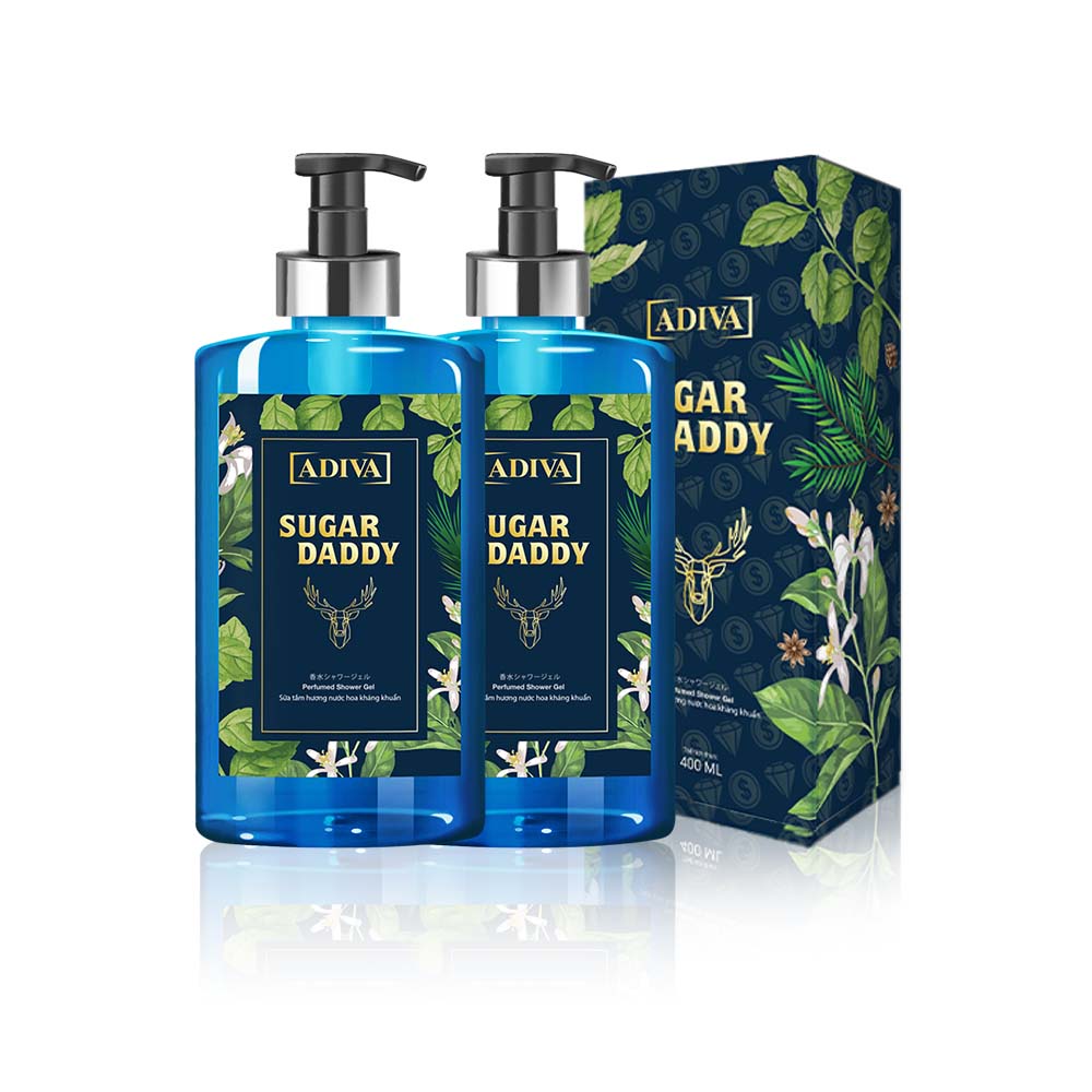 Ảnh Combo 2 Chai Sữa Tắm  Hương Nước Hoa Kháng Khuẩn ADIVA Sugar Daddy (400ml/Chai) 4