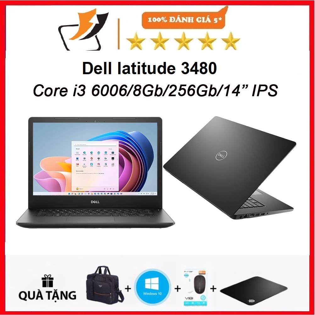 Hàng Likenew 99% Laptop Dell Latitude 3480 Core i3 6006U/ Ram 8Gb