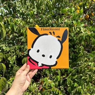 Tranh tô màu theo số TinaSweet Size mini 20x20cm 🌈 Sanrio - Chú chó Pochacco - Căng khung sẵn