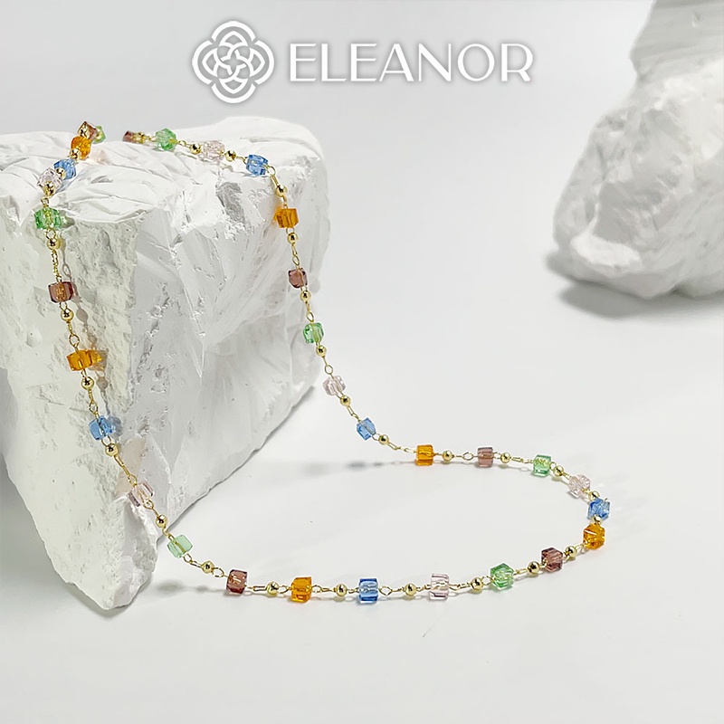 Dây chuyền nữ đính hạt cườm Eleanor Accessories dạng chuỗi hạt nhiều màu sắc phụ kiện trang sức 5335