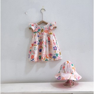 Váy bé gái cánh tiên kèm mũ 1-7 tuổi (8-26kg)