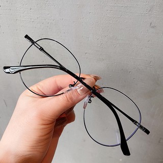 Gọng kính cận cao cấp nữ nam kính giả cận mắt tròn không độ chống tia UV cá tính thời trang cháy phố giá rẻ HANASO 124
