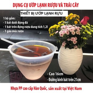Bát ướp lạnh dung tích 1,2L tặng kèm gáo múc cao cấp