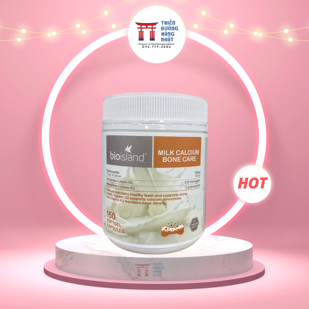 Hỗ trợ xương khớp Viên sữa bổ sung canxi Bio Island Milk Calcium Bone