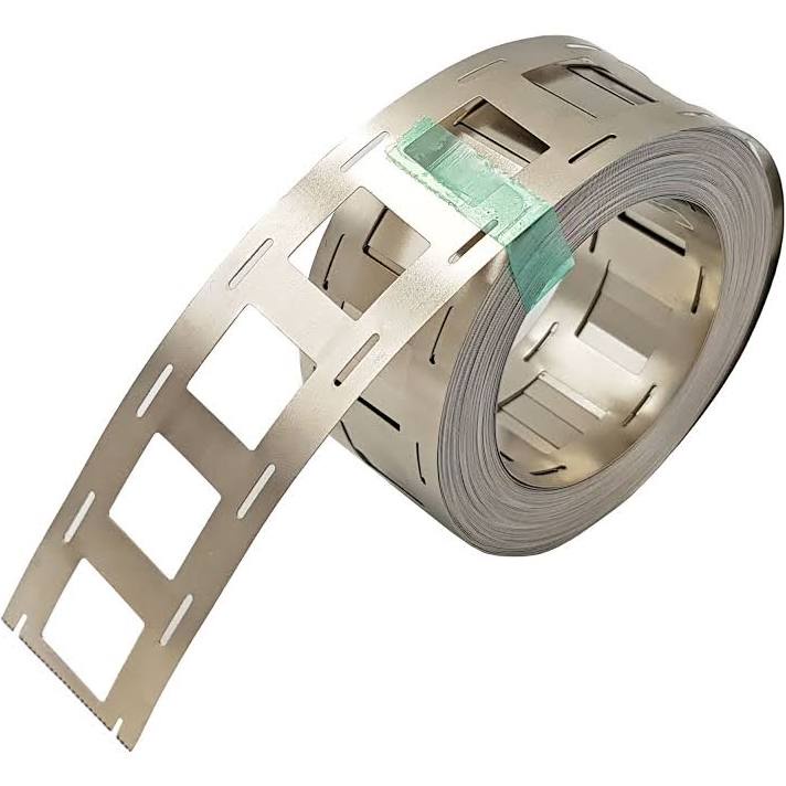 Kẽm đôi hàn cell pin 18650 mạ Niken 0.15 x 8 x 18.5mm  -  0.2 x 8 x 18.5mm  (Cuộn 1m) (Cuộn 10m)