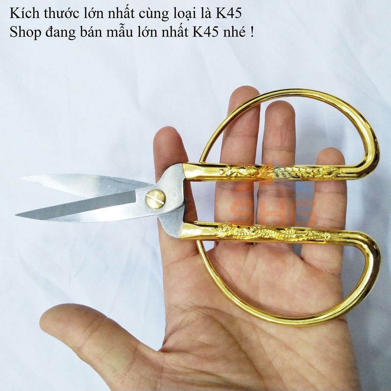 Kéo vàng sắc bén siêu bền. Kéo cắt gà đa năng khắc hình rồng phụng tinh xảo độc đáo. Kéo nhà bếp bén Chất liệu thép