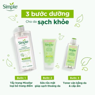 Nước Tẩy Trang Simple Kind To Skin Micellar Cleansing Water Nhập Khẩu Chính Hãng 200ml - Bebeau