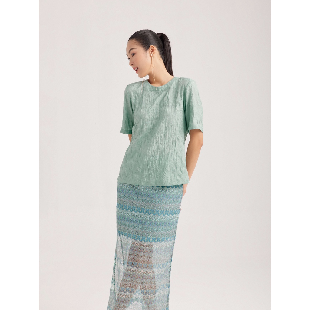 Áo dập nhăn Mauve Wrinkled top