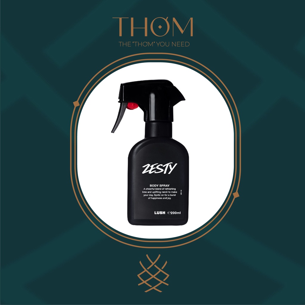 ZESTY Xịt Thơm Lưu Hương Toàn Thân Lush Body Spray 200ml Shopee