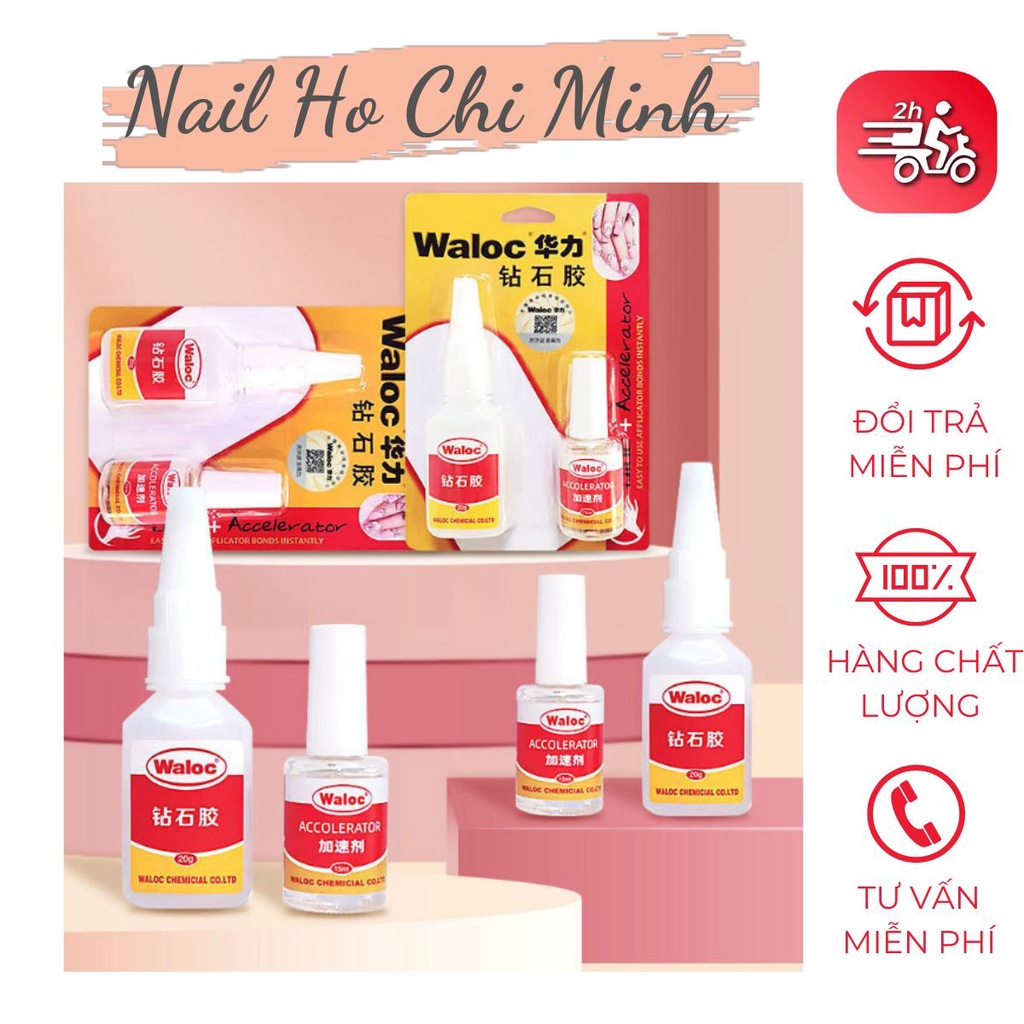 [CHÍNH HÃNG] Keo dán móng Waloc chính hãng hàng loại 1 - keo bê tông đa năng chuyên dụng cho dân làm móng