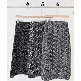 Chân váy lụa hoa dáng suông thiết kế Ma Vie