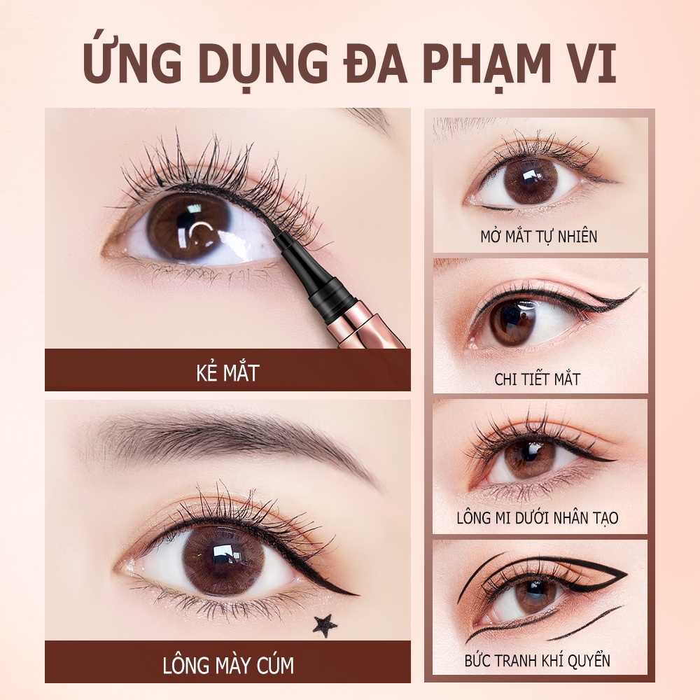 Ảnh Set mỹ phẩm O.TWO.O mascara bút kẻ mắt dụng cụ kẹp bấm cong lông mi và bông tẩy trang 120g 1