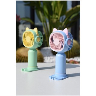 Quạt Để Bàn Mini Cầm Tay Điện Gấp Gọn Sạc Tai Thỏ Timo DDQ04