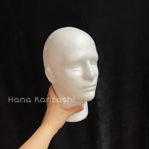 Ảnh thật_Đầu canh xốp nam style wig, đầu manoquin, đầu xốp trưng bày tóc giả, đầu canh xốp nam_HÀNG CÓ SẴN