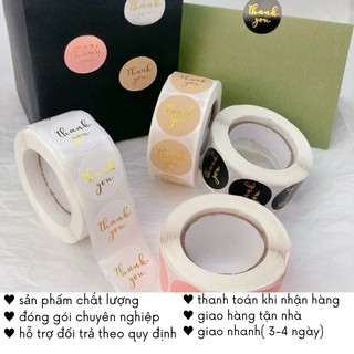 Cuộn Sticker Tròn Cute 500 Chấm Dễ Thương Anime Dán Sổ Tay Thank You Timo ST86