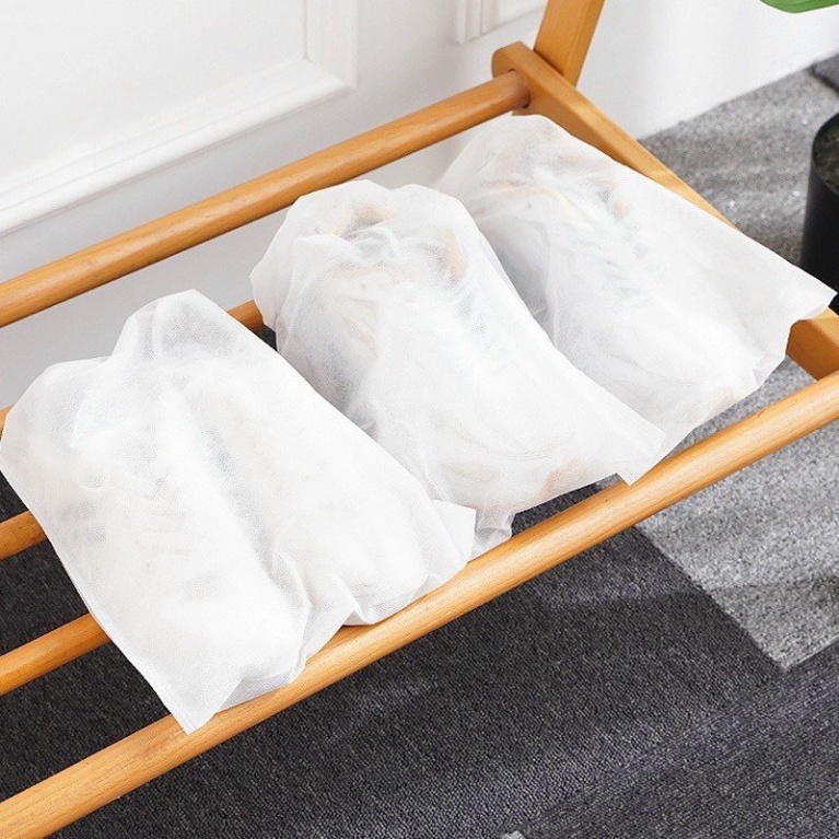 (Sỉ 900d) COMBO 50-100 Túi Đựng Giày đa năng Vải Không Dệt, Miệng Dây Rút tiện ích kích thước 30x37cm