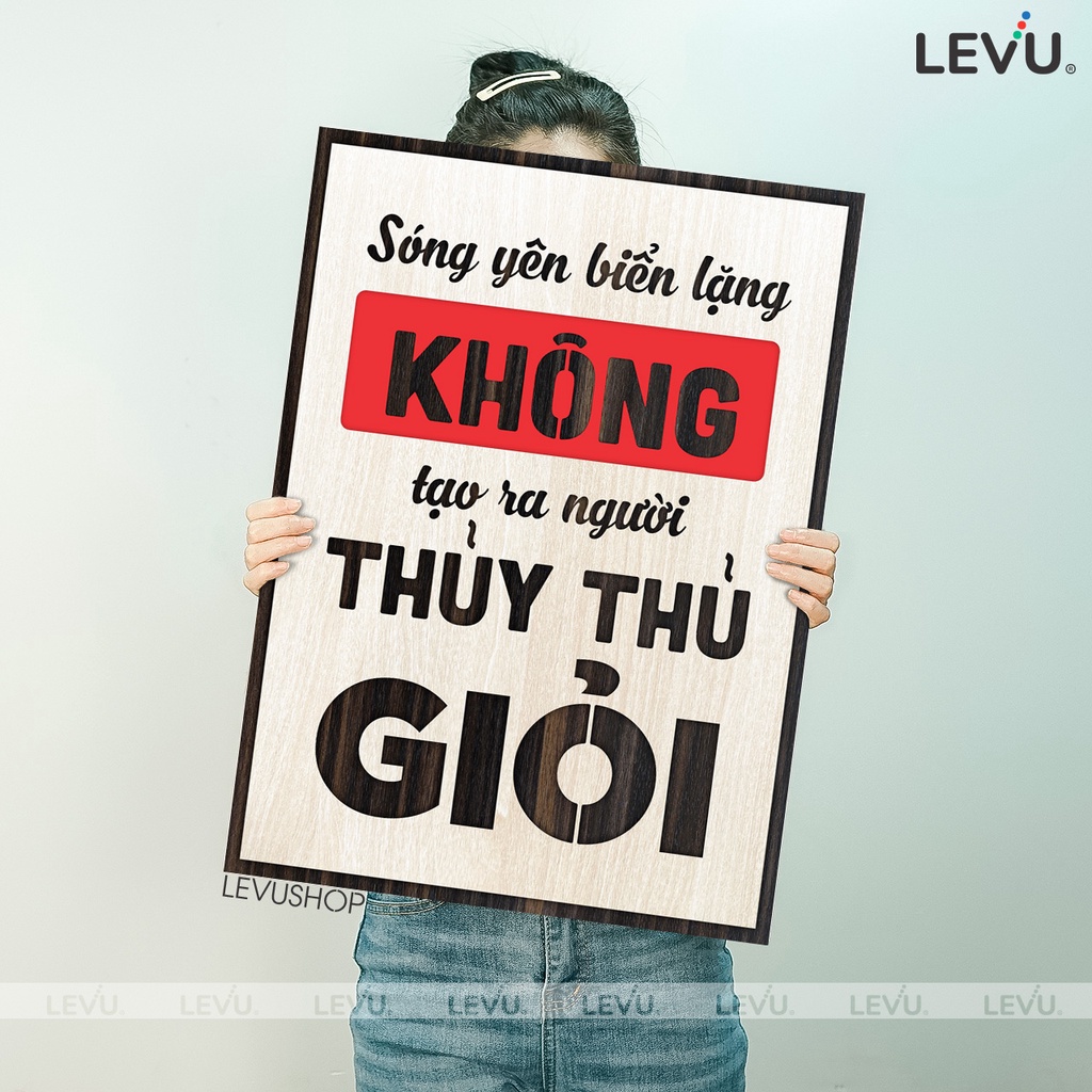 Tranh slogan phương châm sống tích cực LEVU109: Sóng yên biển lặng không tạo ra người thủy thủ giỏi