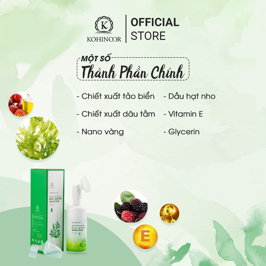 Ảnh Sữa rửa mặt trắng da Ric Skin Kohinoor 100ml 2