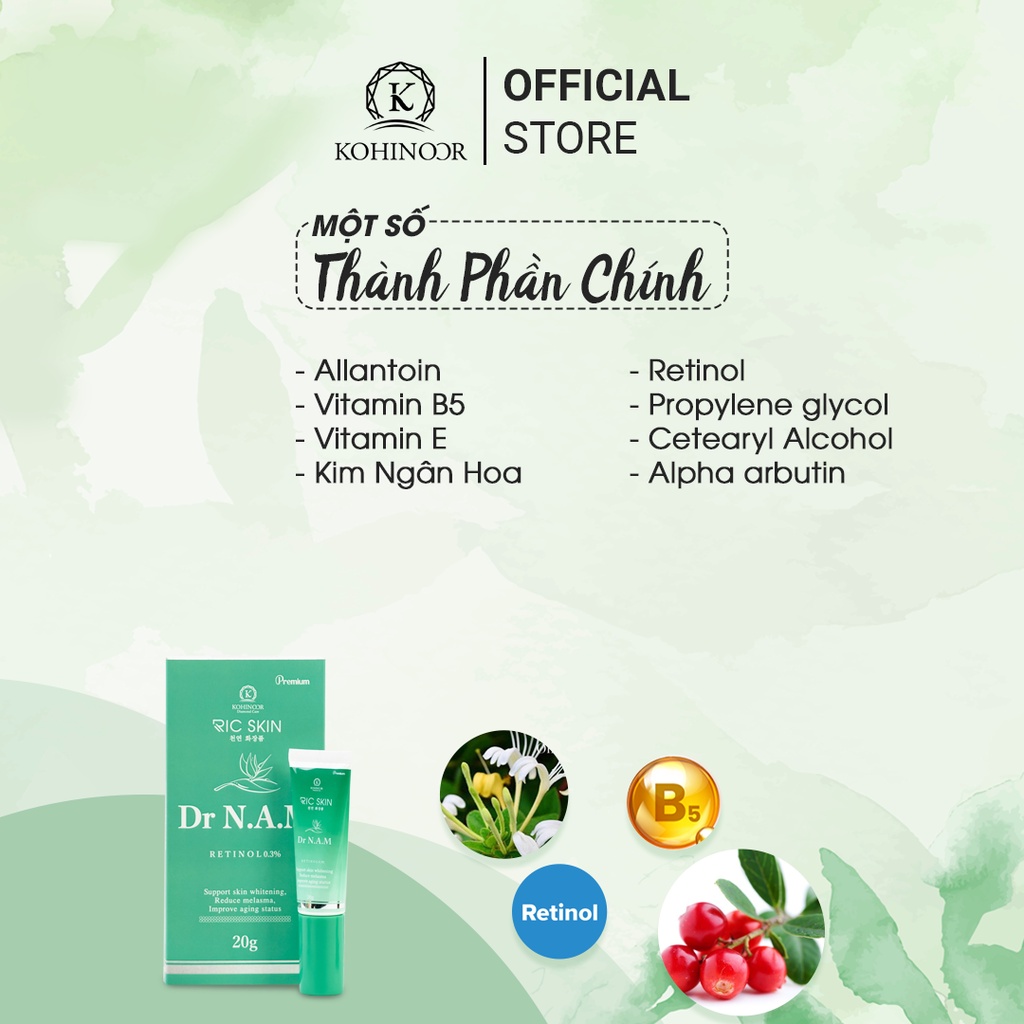Ảnh Kem giảm thâm nám Ric Skin Dr. N.A.M Korhinoor 20g 2