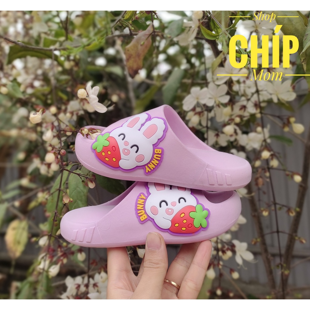 sandal bé gái dép lê cho bé trai chống nước chống trượt êm chân QCCC oto thỏ ngộ nghĩnh có ảnh thật DL338