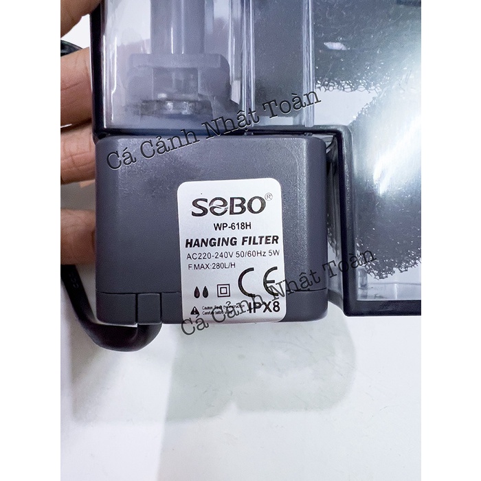 LỌC THÁC MINI CHO BỂ CÁ CẢNH SOBO WP 618H 5W CÓ HÚT MẶT