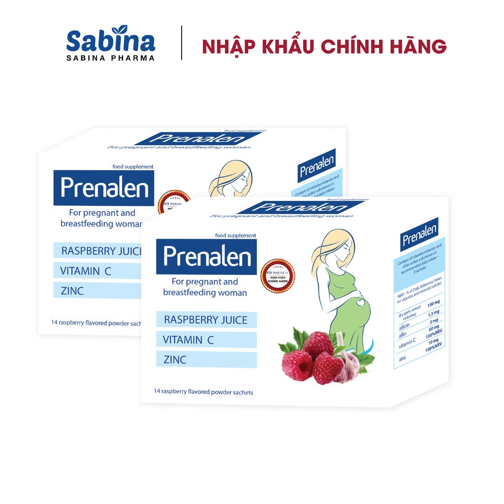 Ảnh 2H PRENALEN [Chính Hãng] 24g. Thực phẩm bảo vệ sức khoẻ hỗ trợ tăng đề kháng cho bà bầu, Nhập khẩu Châu Âu. 1