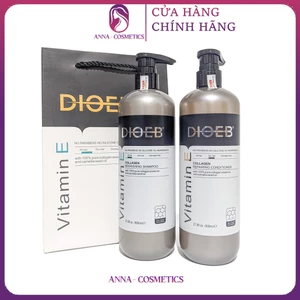 Cặp Dầu Gội Xả Dioeb Vitamin E Collagen 800ML - Phục Hồi Tóc Hư Tổn, Chống Rụng, Kích Thích Mọc Tóc