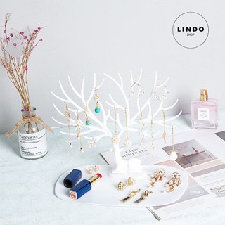 Kệ Treo Trang Sức Hình Hươu LINDO - Kệ Treo Khuyên Tai, Bông Tai, Dây Chuyền, Nhẫn, Phụ Kiện, Nhỏ, Gọn, Tiện Dụng