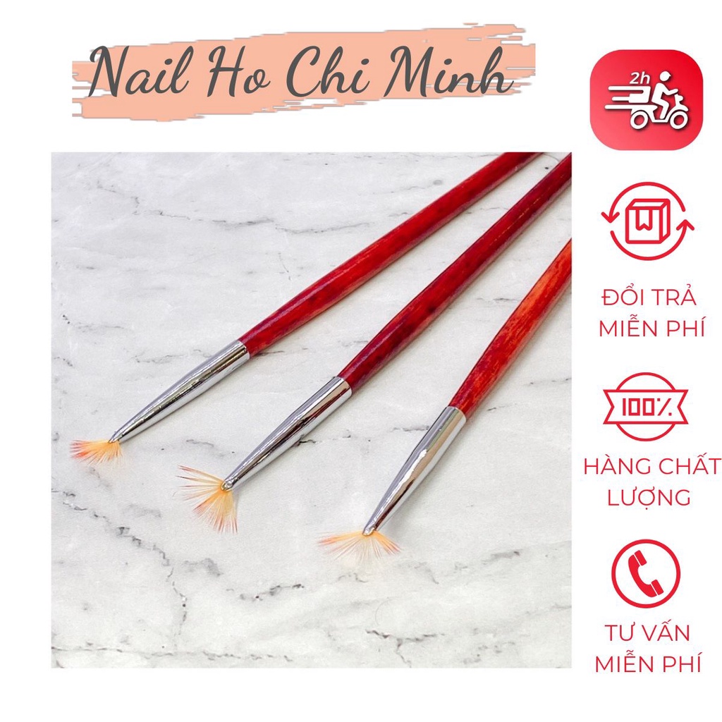 [HCM]Cọ quạt vẽ móng nail - cọ rắc nhũ trang trí móng chuyên dụng