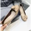 Giày cao gót nữ 3 phân mũi tròn gót vuông chất liệu xi bóng phối nơ sắt thời trang _A893NS2022