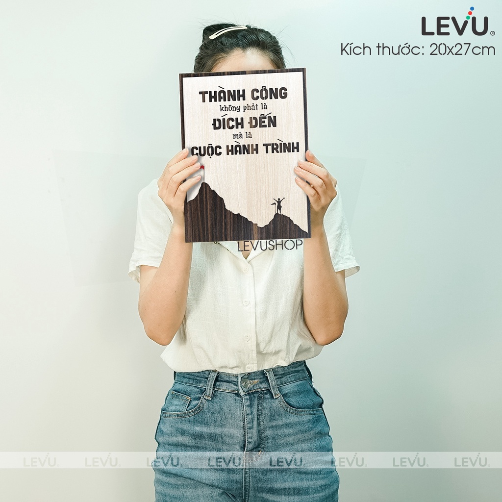Tranh Slogan Tạo Động Lực LEVU068 thúc đẩy thành công