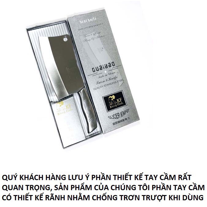 Dao cán inox chặt  thịt ,xương, chặt gà, vịt, ngan,  bản lớn siêu bén Cao Cấp sạch sẽ