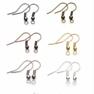 Móc bông tai, phôi khuyên tai, hoa tai trơn, màu bạc, vàng, hình dấu hỏi, móc câu, phụ kiện làm trang sức handmade, DIY