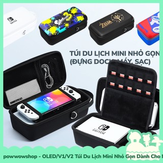 [Sẵn VN - Hỏa Tốc] Oled/V1/V2 Túi Du Lịch Mini Nhỏ Gọn Đựng Máy Game, Dock, Sạc Dành Cho Nintendo Switch Simple & Game