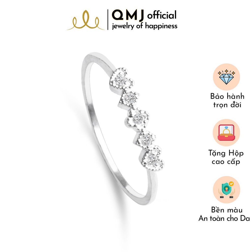 Nhẫn bạc nữ đẹp Charlotte cao cấp đơn giản, nhẹ nhàng QMJ - Q314