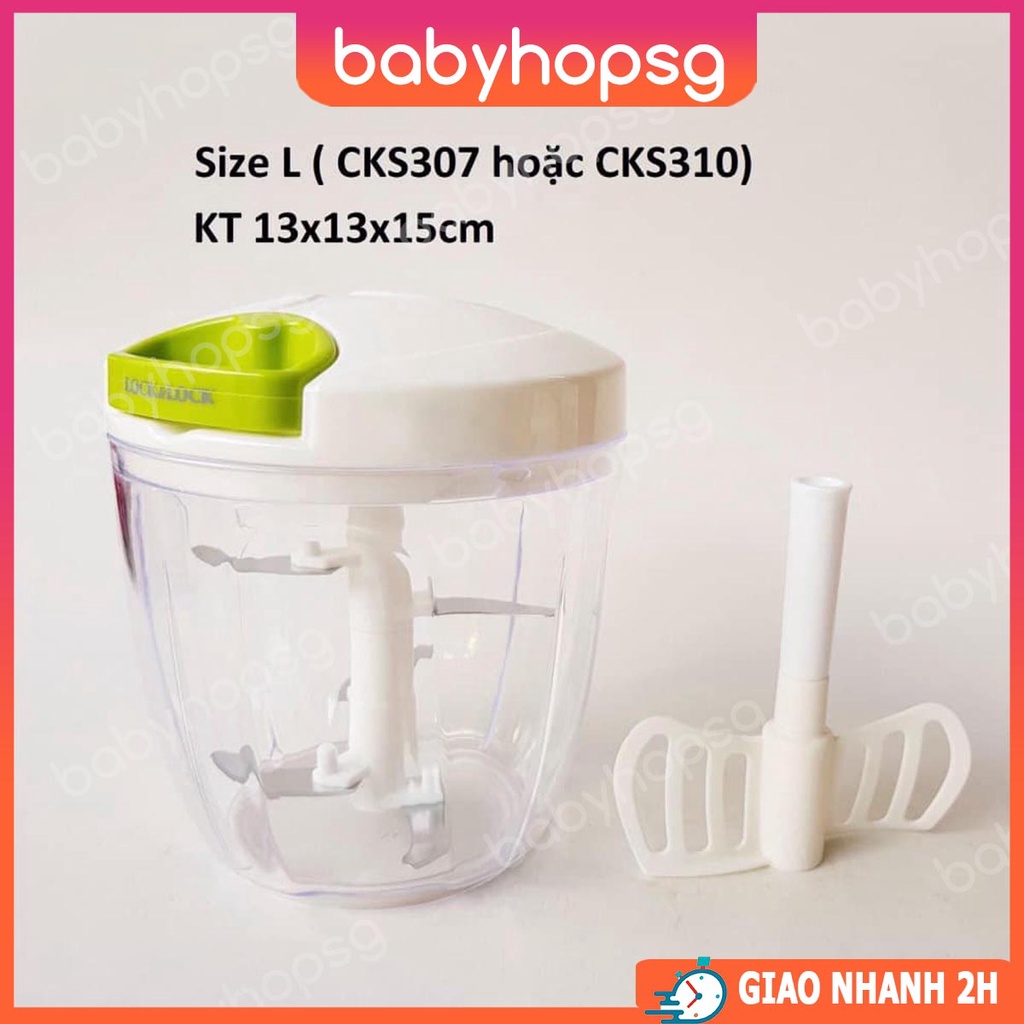 Dụng cụ xay tỏi ớt LocknLock Quick Chopper lưỡi dao sắc bén kéo tay ...