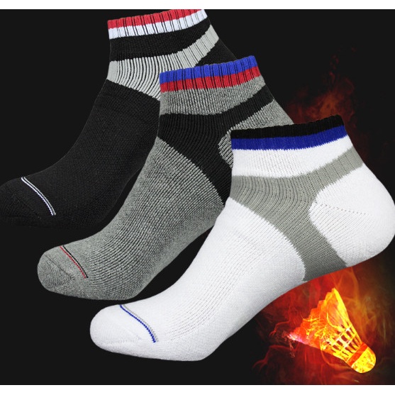 Vớ Tất CẦU LÔNG cotton cổ thấp loại dày phù hợp chơi thế thao chuyên nghiệp....