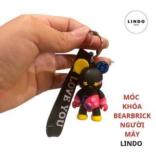 Móc Khóa Bearbrick Người Máy LINDO, Quà Tặng Đáng Yêu, Móc Khóa Dễ Thương, Xinh Xắn, Treo Balo, Cặp