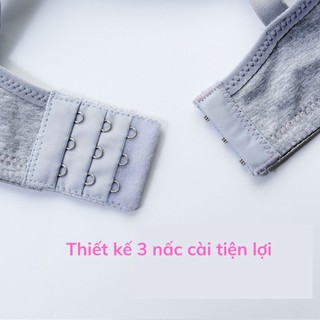 Áo ngực nữ không gọng đệm mút mỏng ôm ngực chất cotton mềm mịn thoáng mát DEVARI A838
