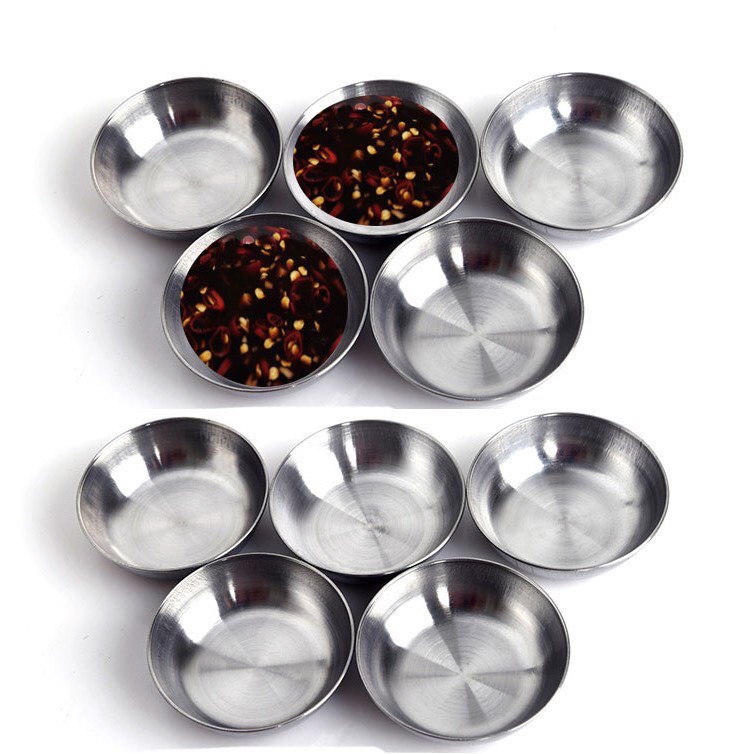 combo 10 Chén ĐỰNG NƯỚC CHẤM  INOX 7 * 2CM làm BÁNH BÈO, BÁNH BÒ