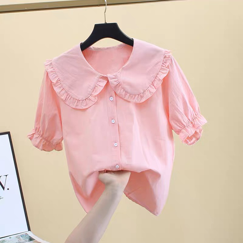 Áo sơ mi bé gái size đại BEESHOP áo cổ bèo cho bé H24040