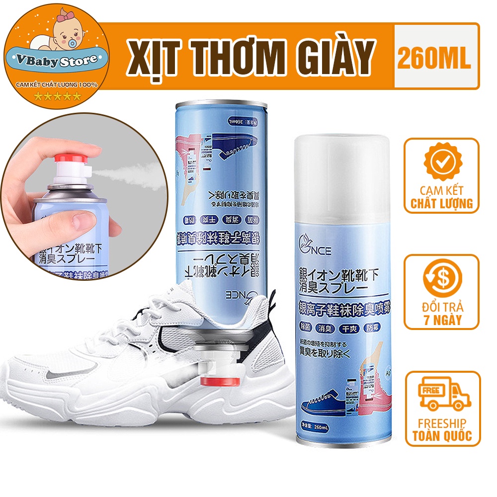 Chai xịt khử mùi giày -Xịt thơm giày chống hôi chân diệt khuẩn hiệu quả ...