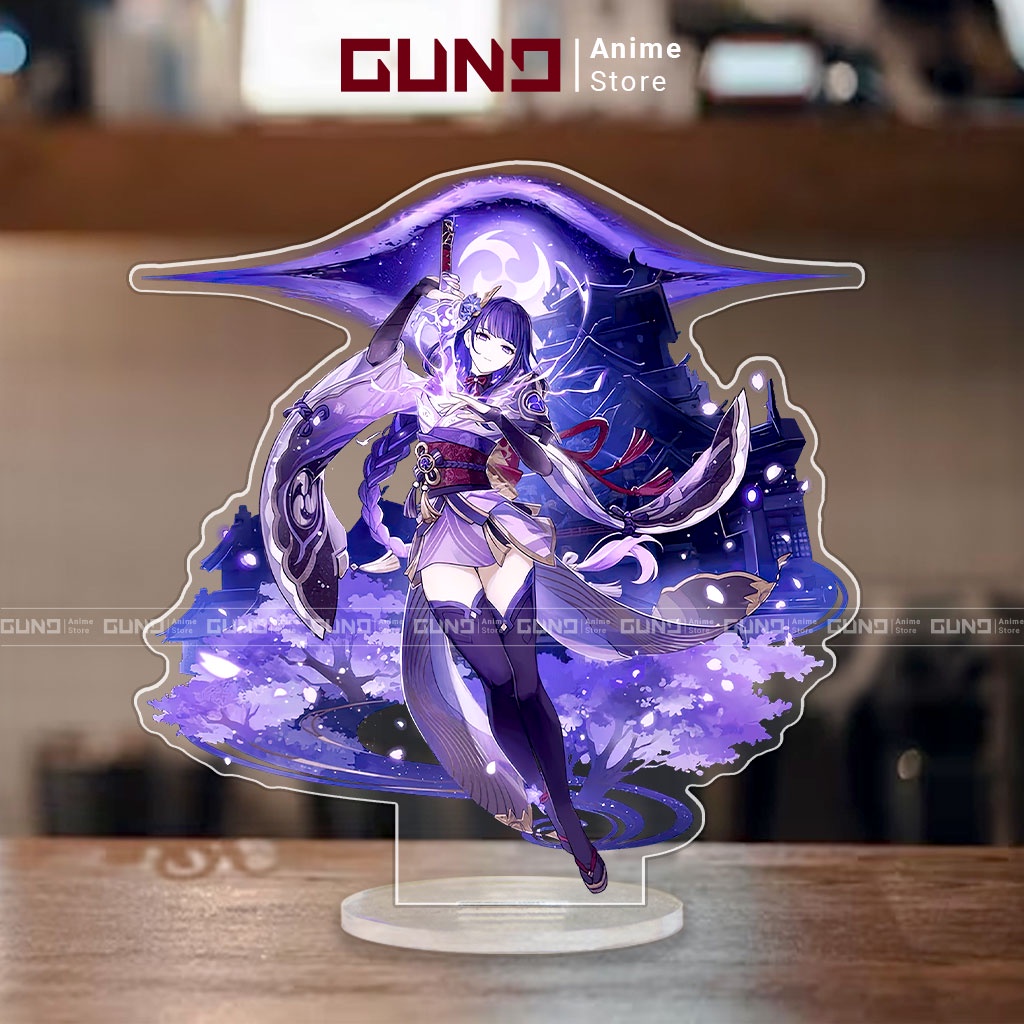 Mô hình Standee Genshin Impact nhân vật Raiden Shogun Mica Acrylic ...