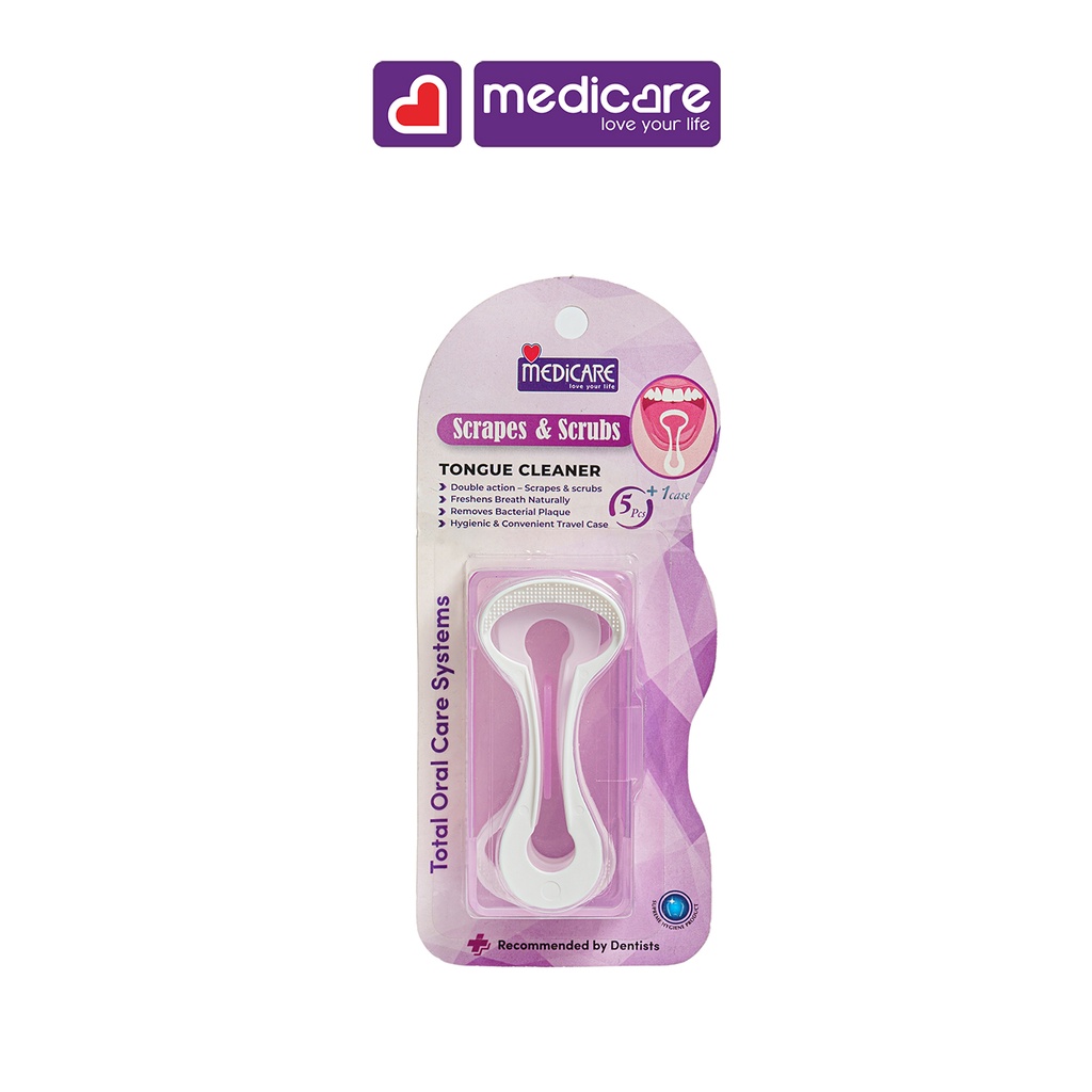 Dụng cụ cạo lưỡi MEDiCARE vỉ 5 cây