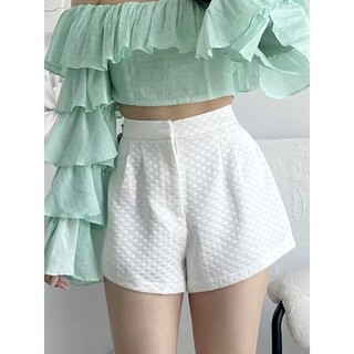 LOOK BASIC - Quần short nữ basic đơn giản form chử A lưng cao