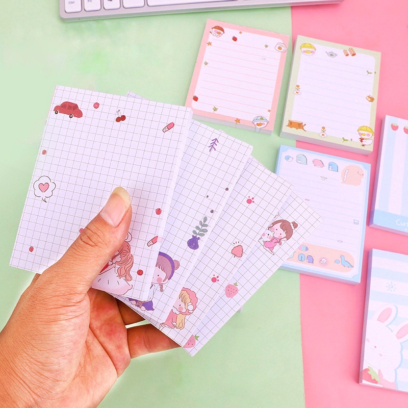 Notepad, sổ ghi chú size a7, tập giấy ghi chú hoạt hình 50 tờ,giấy note ...