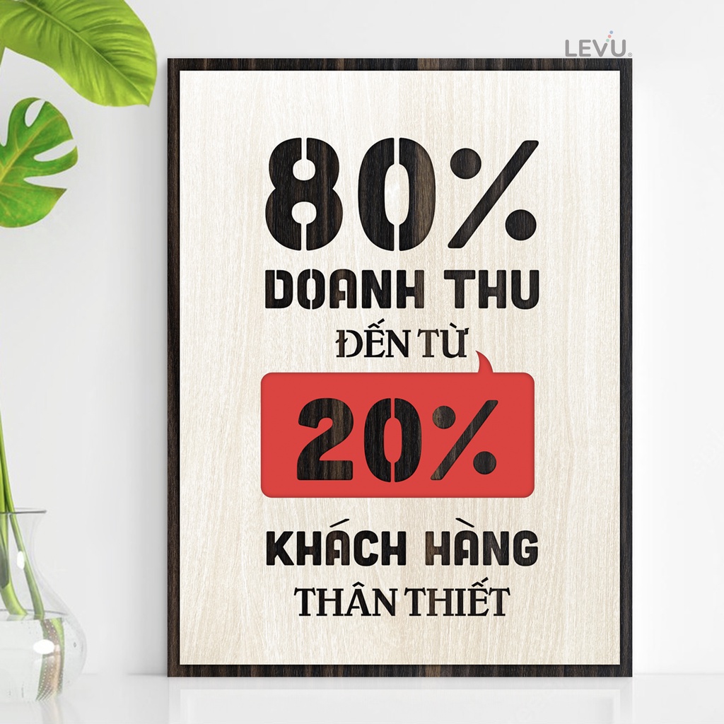 Tranh Châm Ngôn kinh doanh LEVU114: 80% doanh thu đến từ 20% khách hàng thân thiết